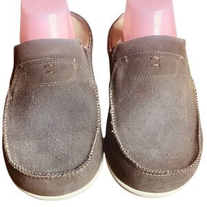 Gecko Man Suede Slip-On Loafers Memory Foam Insole Moccasin Design Shoe